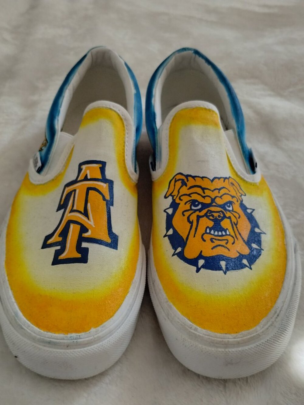 Women's Size 10 Vans NCAT - NC A&T University Aggies "All Things Aggie" Sneakers
